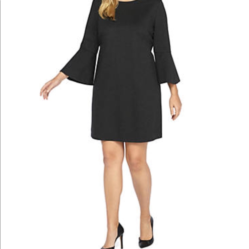 Plus sized dress 3x black bell sleeve